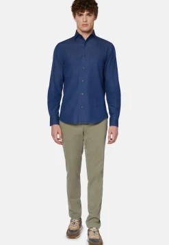 Regular Fit Cotton Denim Shirt|Boggi Milano Discount