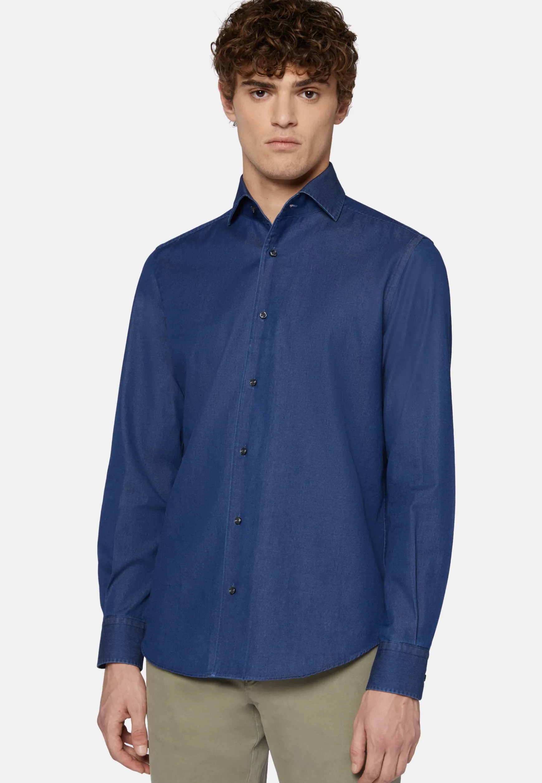 Regular Fit Cotton Denim Shirt|Boggi Milano Discount