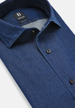 Regular Fit Cotton Denim Shirt|Boggi Milano Discount