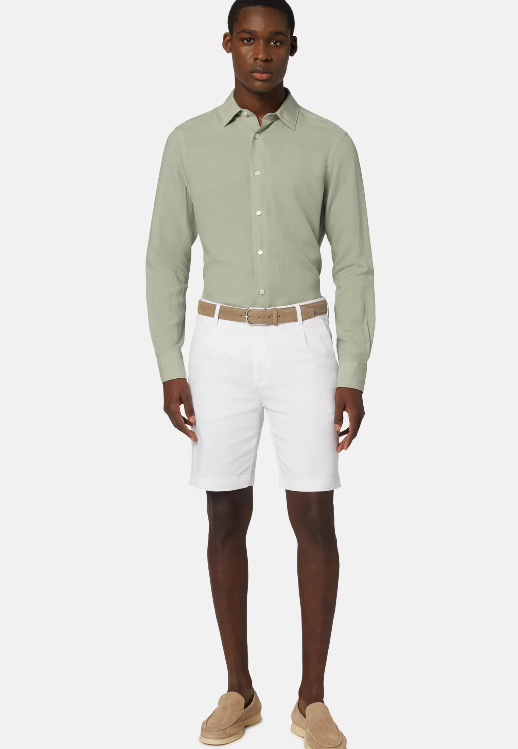 Regular Fit Tencel/Linen Shirt|Boggi Milano Flash Sale