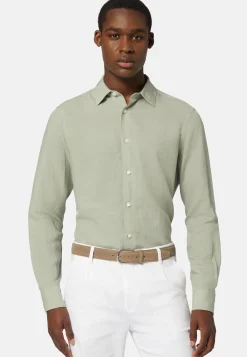 Regular Fit Tencel/Linen Shirt|Boggi Milano Flash Sale