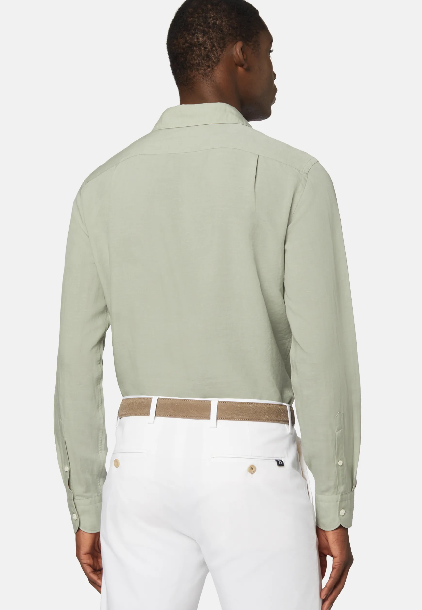 Regular Fit Tencel/Linen Shirt|Boggi Milano Flash Sale