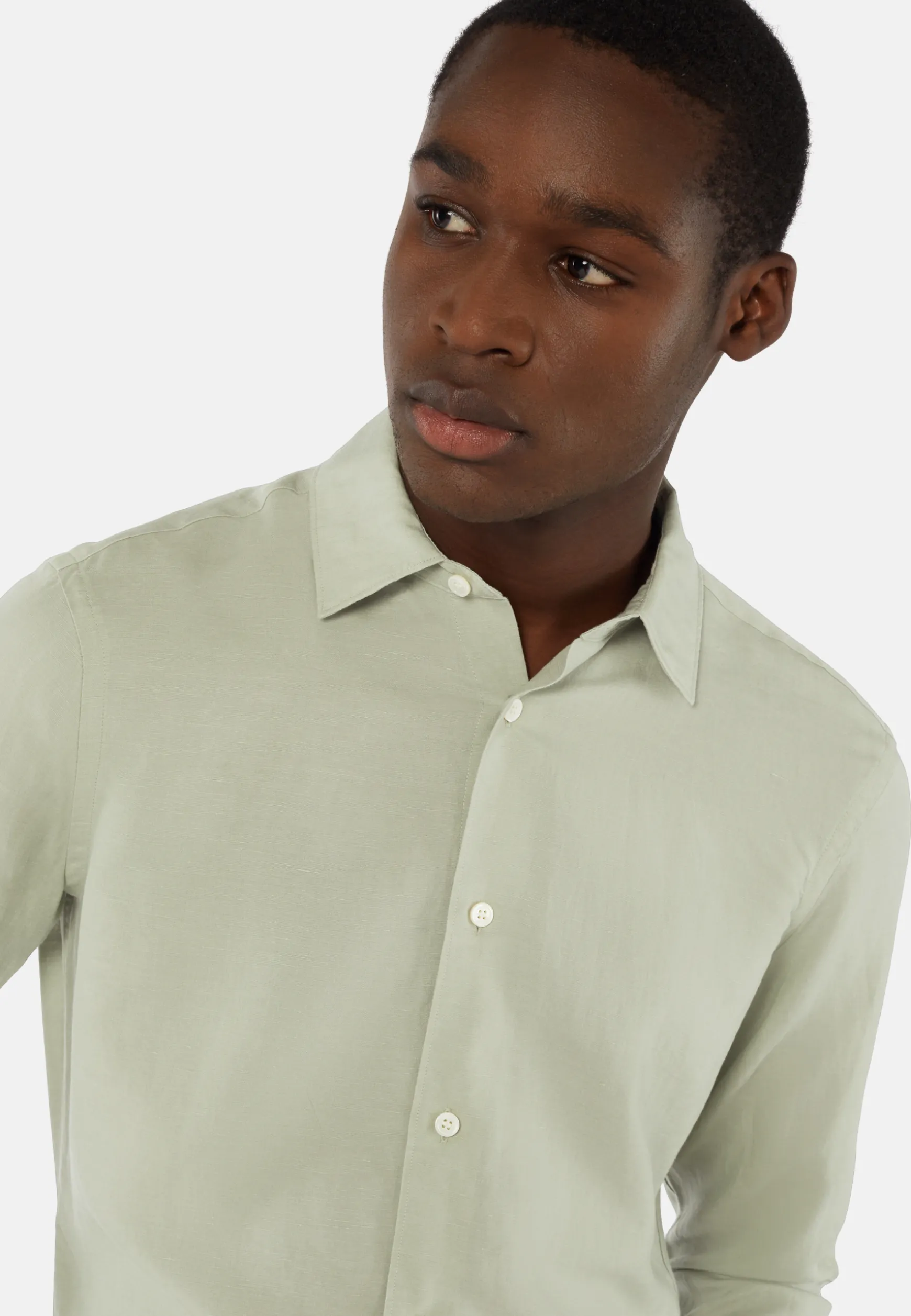 Regular Fit Tencel/Linen Shirt|Boggi Milano Flash Sale
