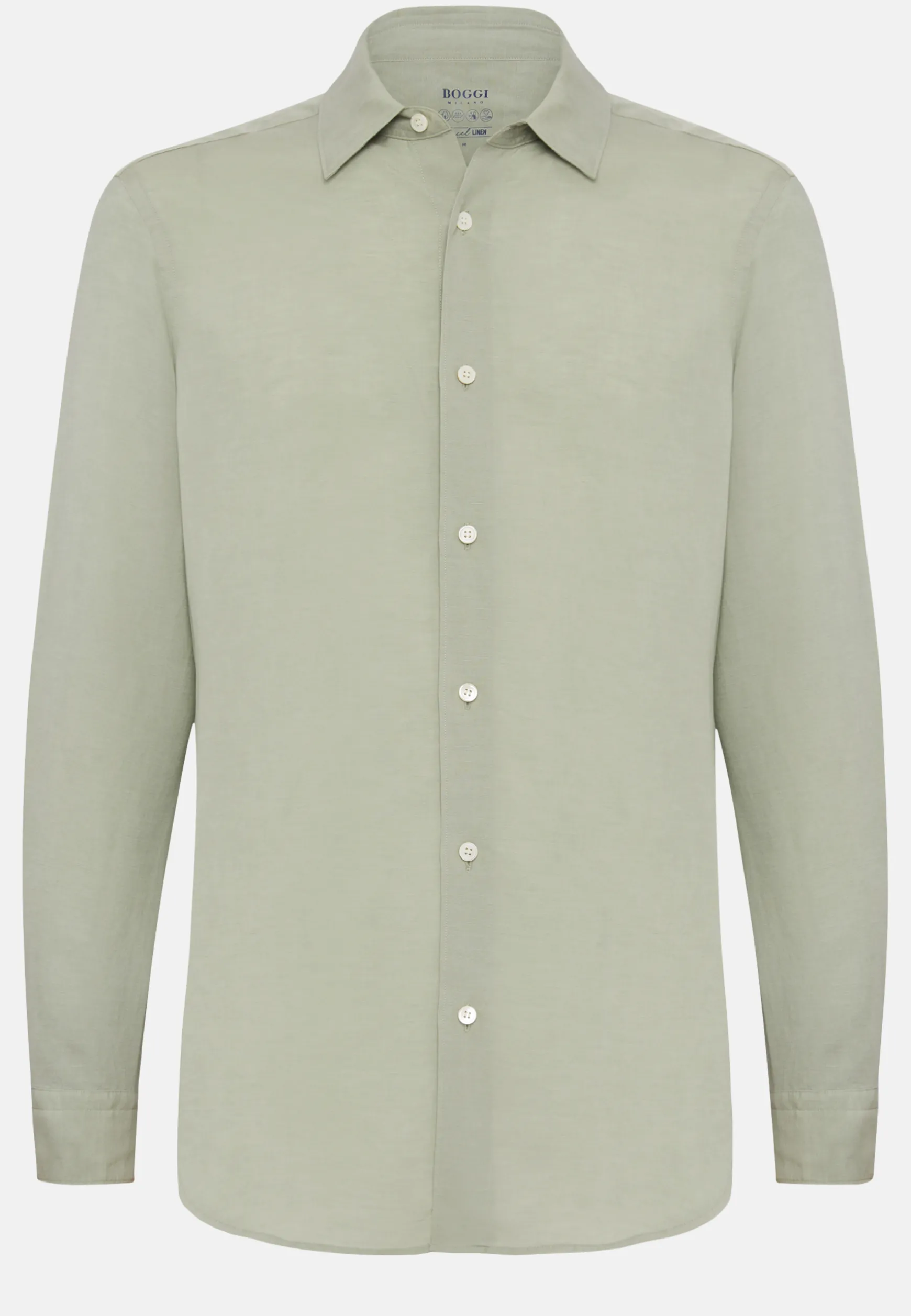Regular Fit Tencel/Linen Shirt|Boggi Milano Flash Sale