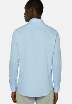 Regular Fit High-Performance Sky Blue Oxford Shirt|Boggi Milano Online