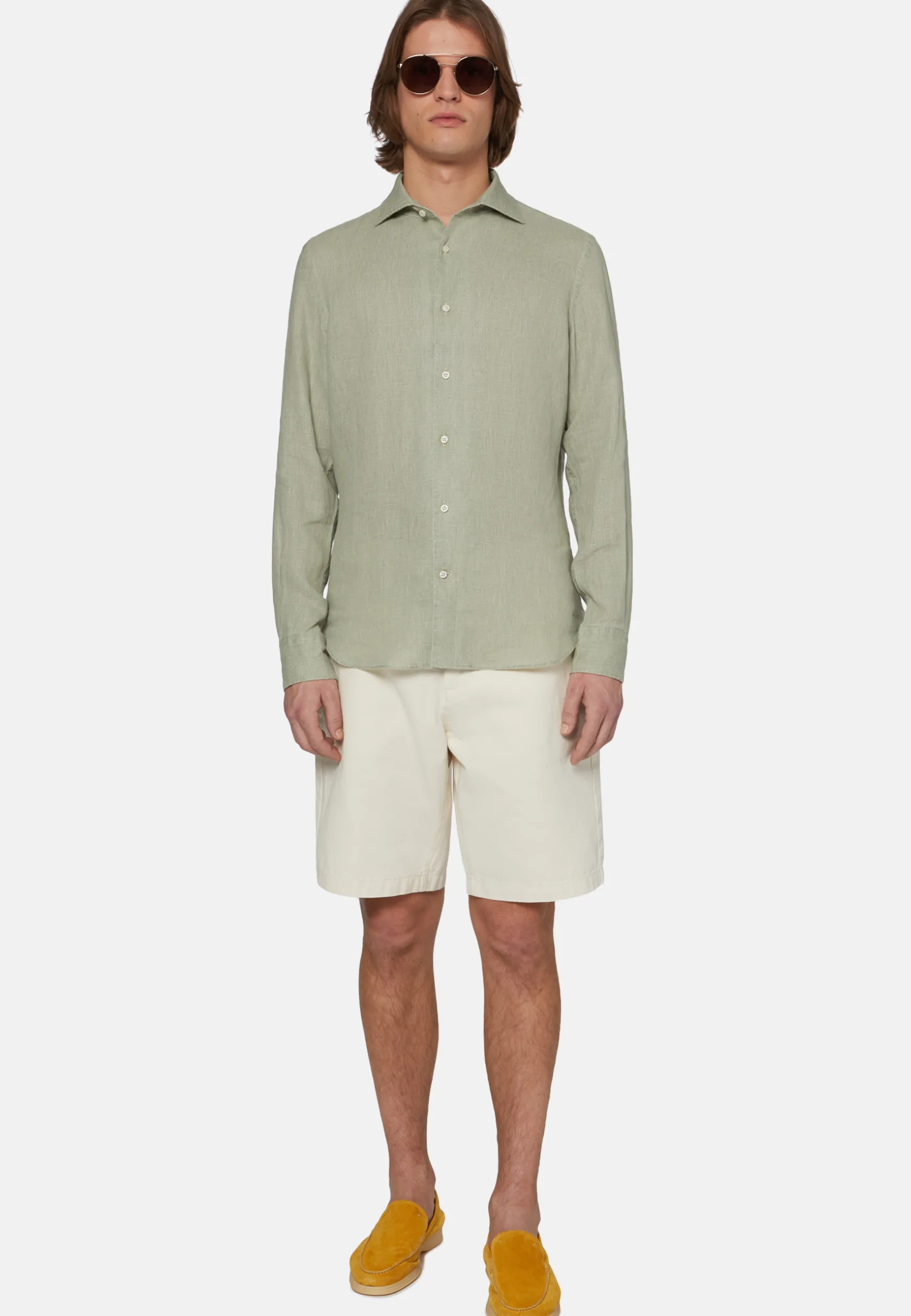 Regular Fit Linen Shirt in |Boggi Milano Online