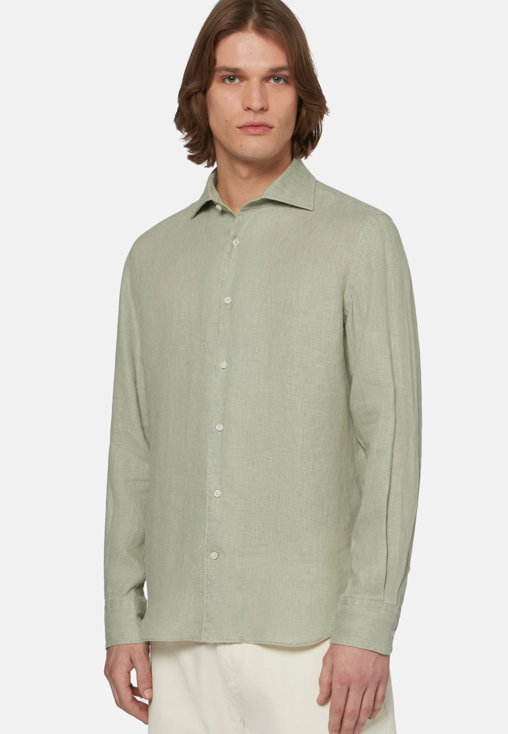Regular Fit Linen Shirt in |Boggi Milano Online