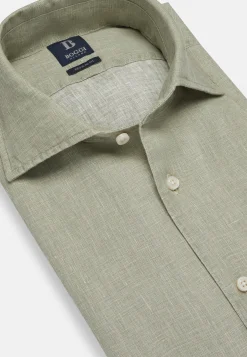 Regular Fit Linen Shirt in |Boggi Milano Online