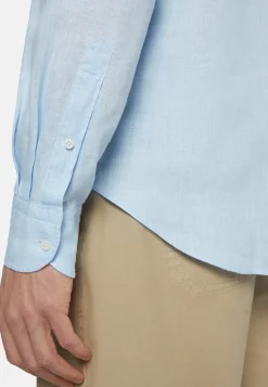 Regular Fit Sky Blue Linen Shirt|Boggi Milano Clearance
