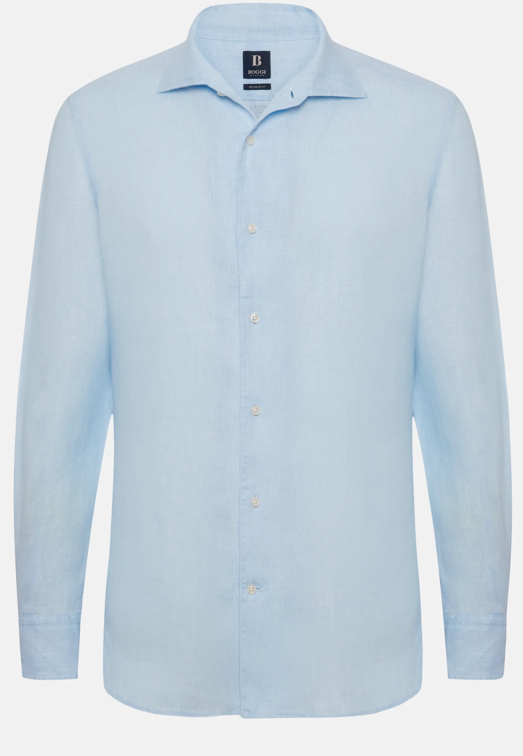 Regular Fit Sky Blue Linen Shirt|Boggi Milano Clearance