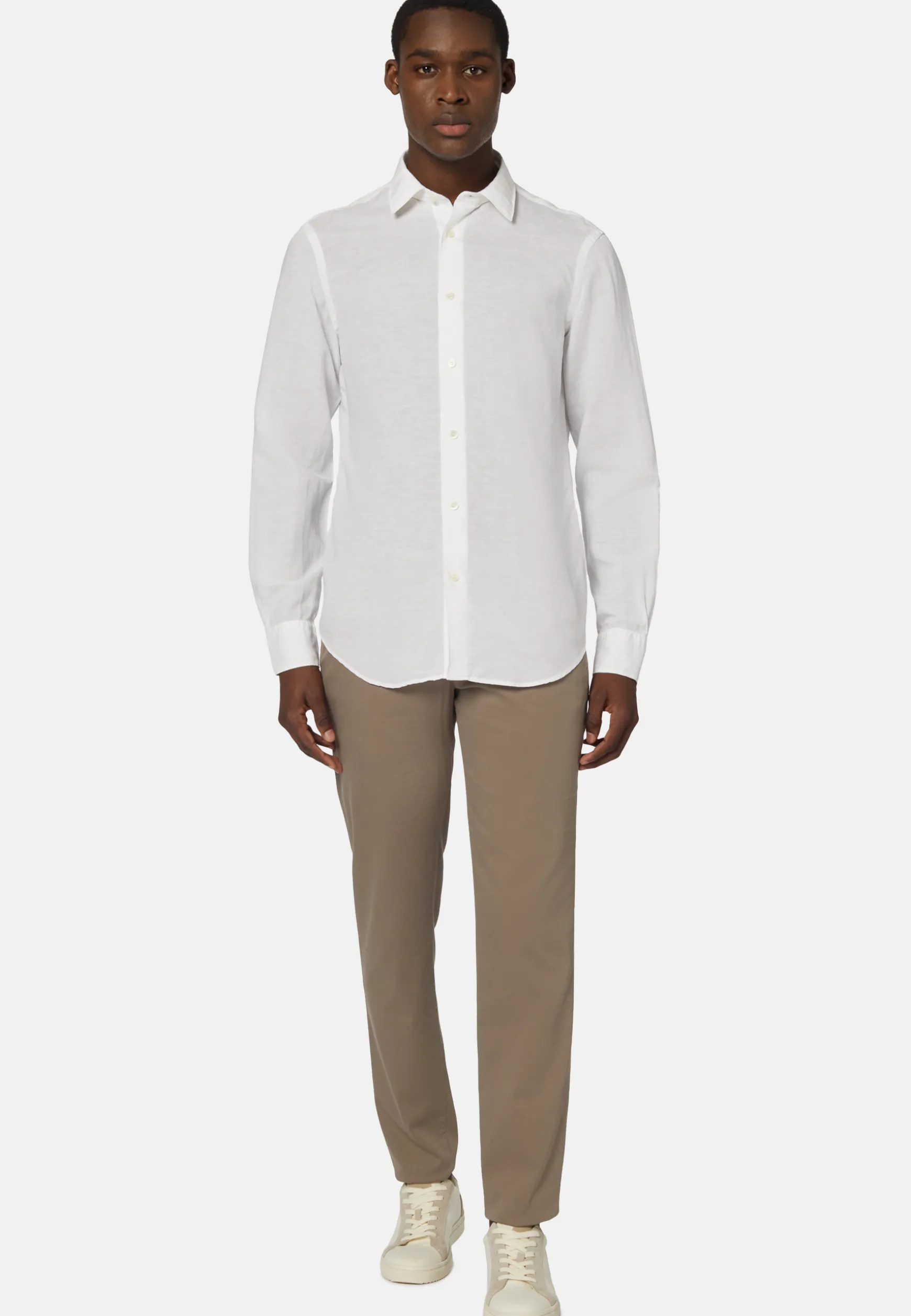 Regular Fit Tencel Linen Shirt|Boggi Milano Store