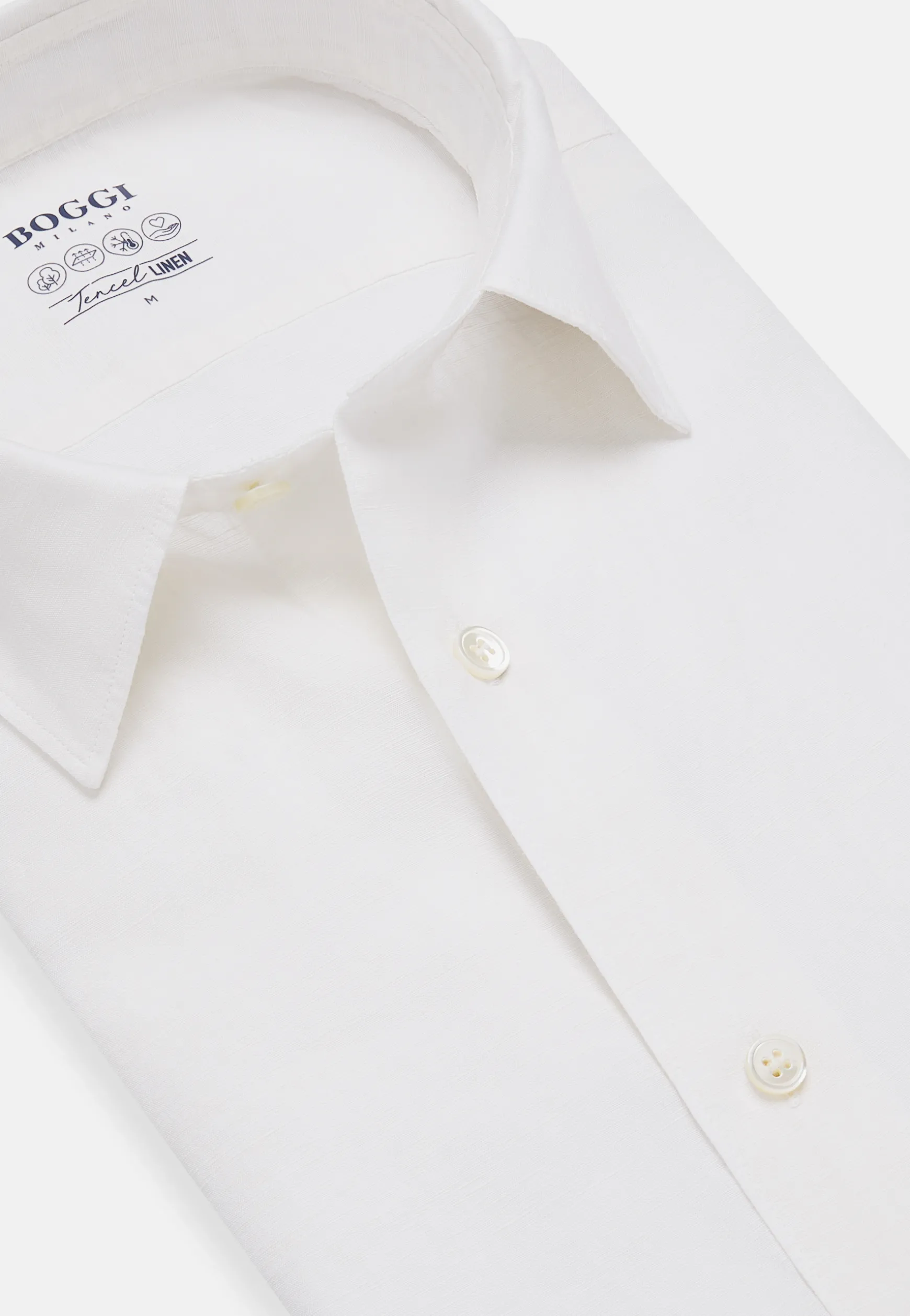Regular Fit Tencel Linen Shirt|Boggi Milano Store