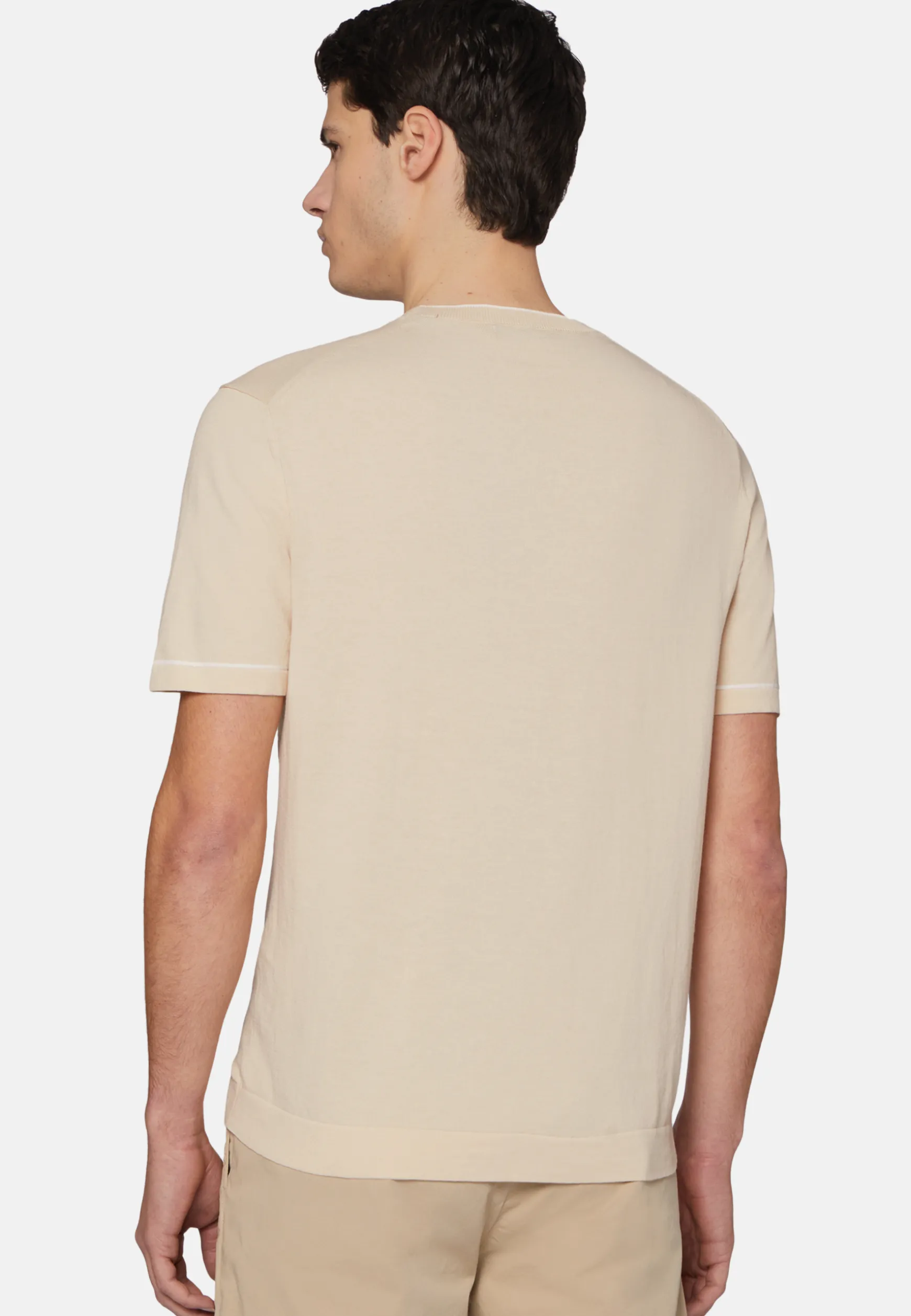 Cotton Crepe Knit T-shirt|Boggi Milano Hot