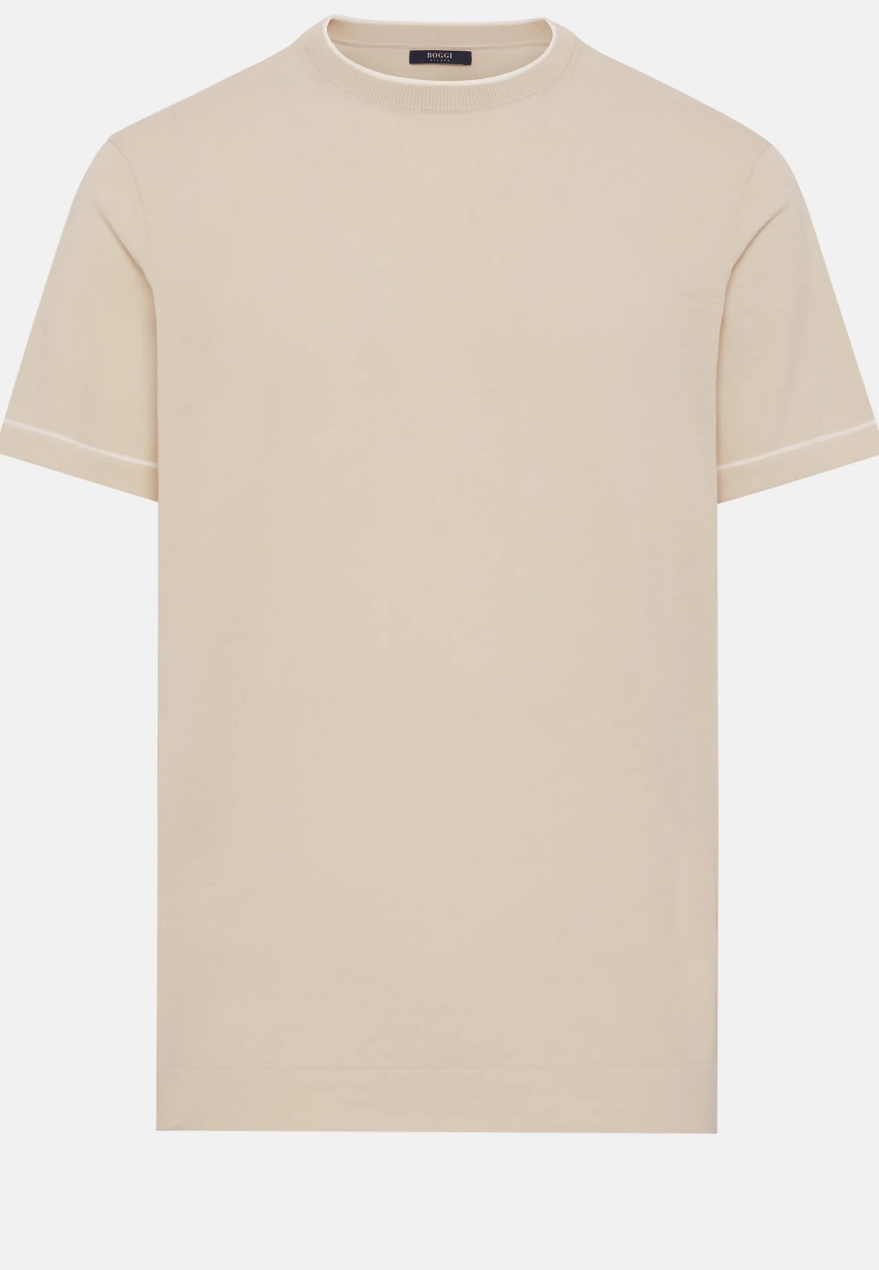 Cotton Crepe Knit T-shirt|Boggi Milano Hot