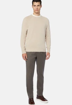 Crew Neck Jumper in a Cashmere Blend|Boggi Milano Online
