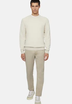 Crew Neck Jumper in Cotton, Silk and Cashmere|Boggi Milano Outlet