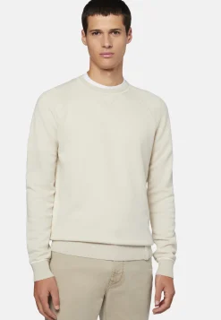 Crew Neck Jumper in Cotton, Silk and Cashmere|Boggi Milano Outlet