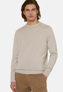 Crew Neck Jumper in Cotton, Silk and Cashmere|Boggi Milano Flash Sale