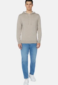 Double Hooded Jumper In Wool Nylon Cotton|Boggi Milano Clearance