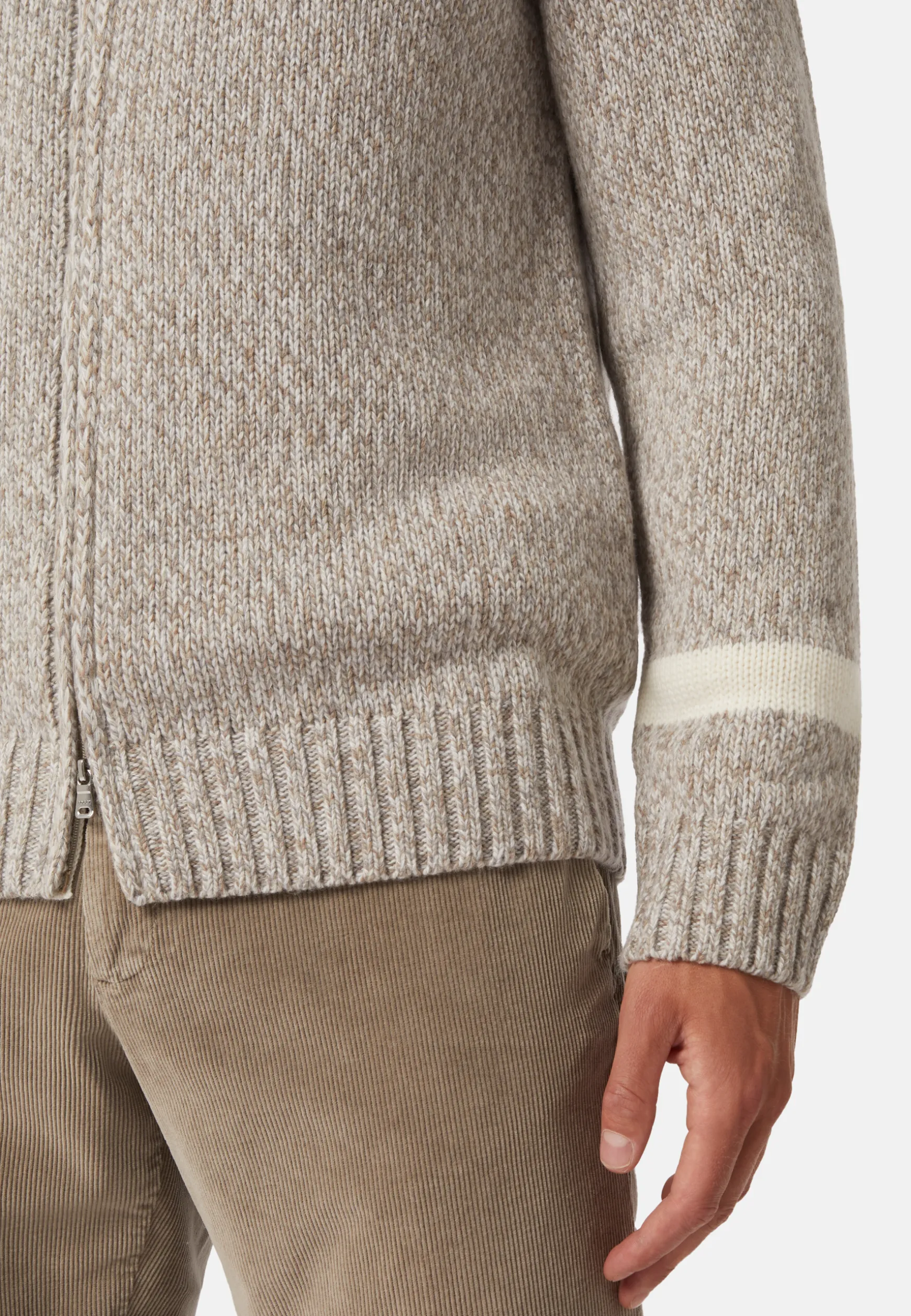 Full-Zip Jumper In a Cashmere Blend|Boggi Milano Clearance