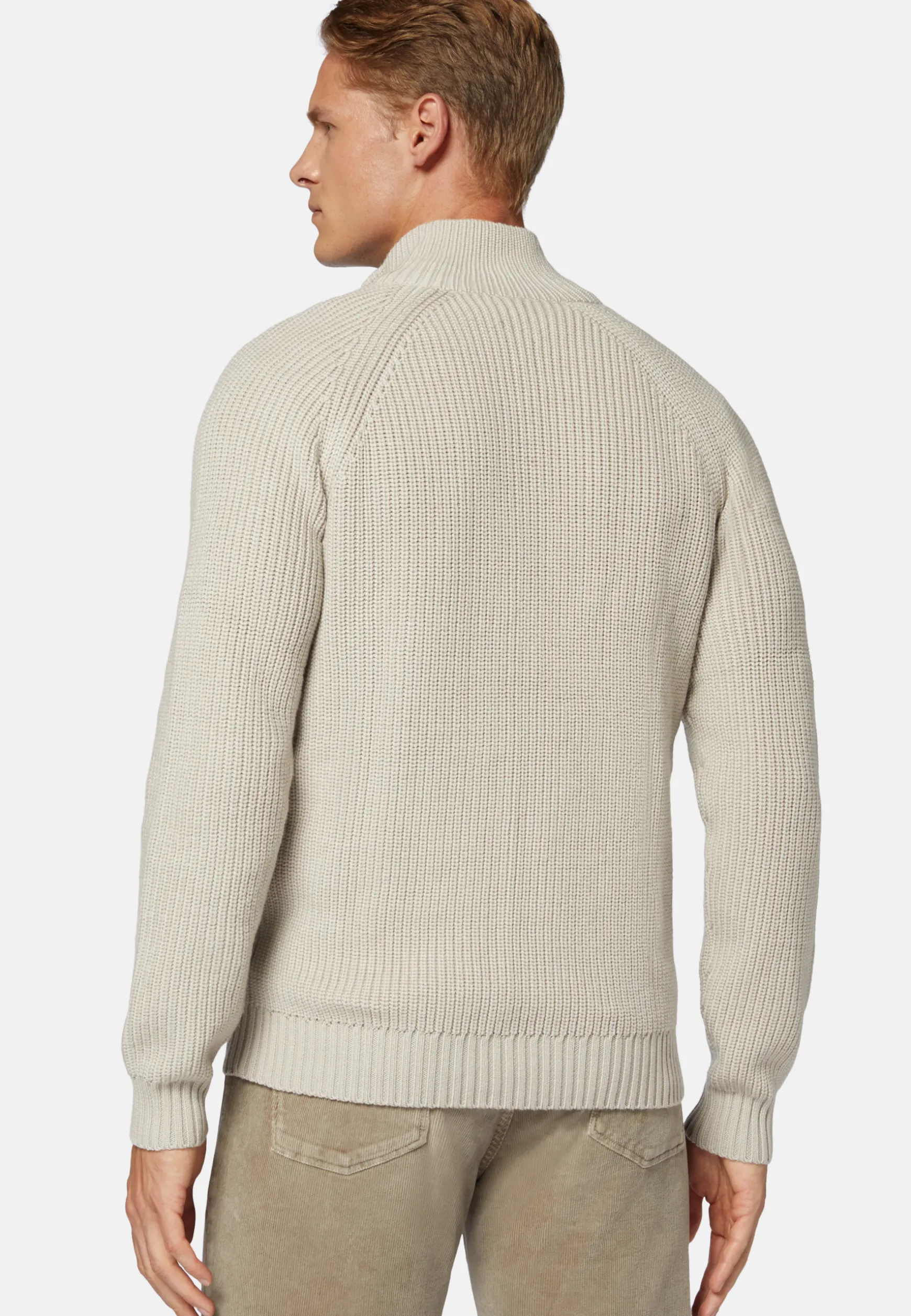 Full-Zip Jumper With Pocket in Merino Wool|Boggi Milano Fashion