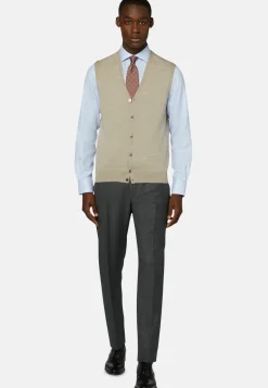 Knitted Waistcoat In Merino Wool|Boggi Milano Clearance