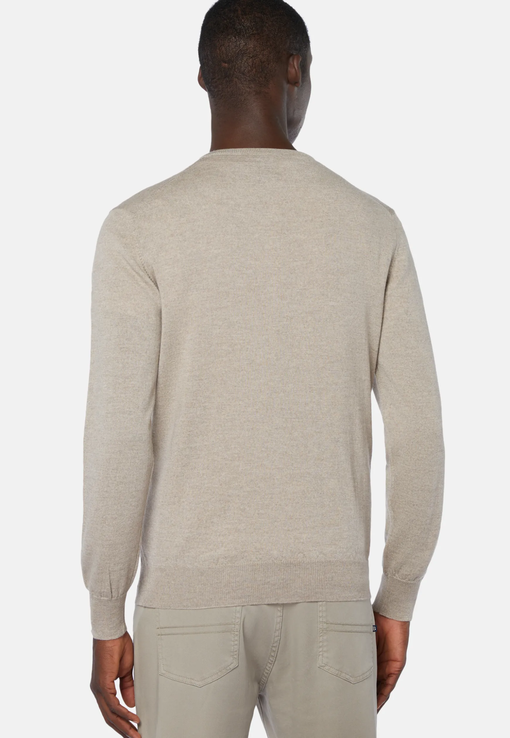 Merino Wool Crew Neck Jumper|Boggi Milano Online