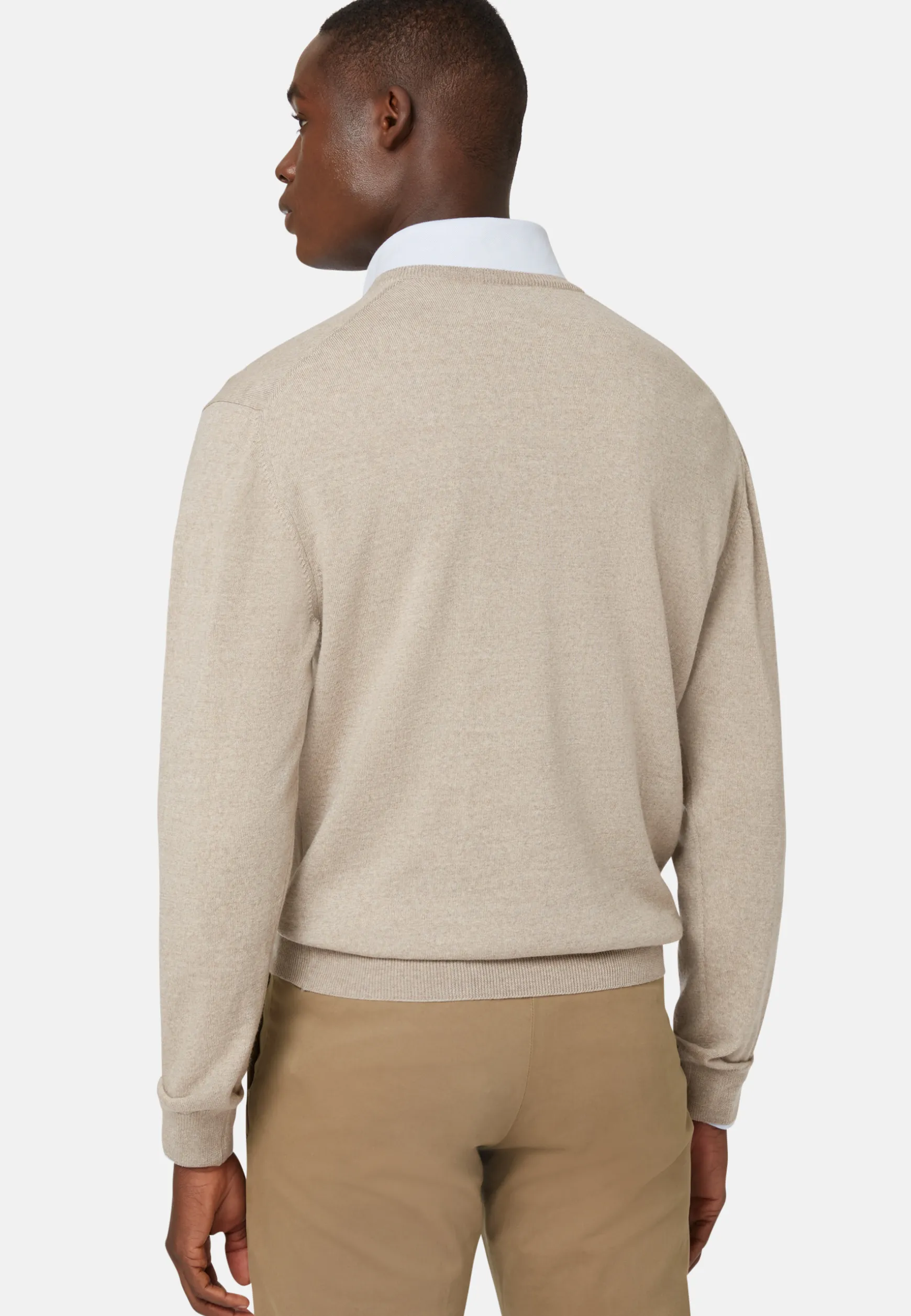 Merino Wool V-Neck Jumper|Boggi Milano Cheap