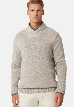 Shawl Neck Jumper in a Cashmere Blend|Boggi Milano Online