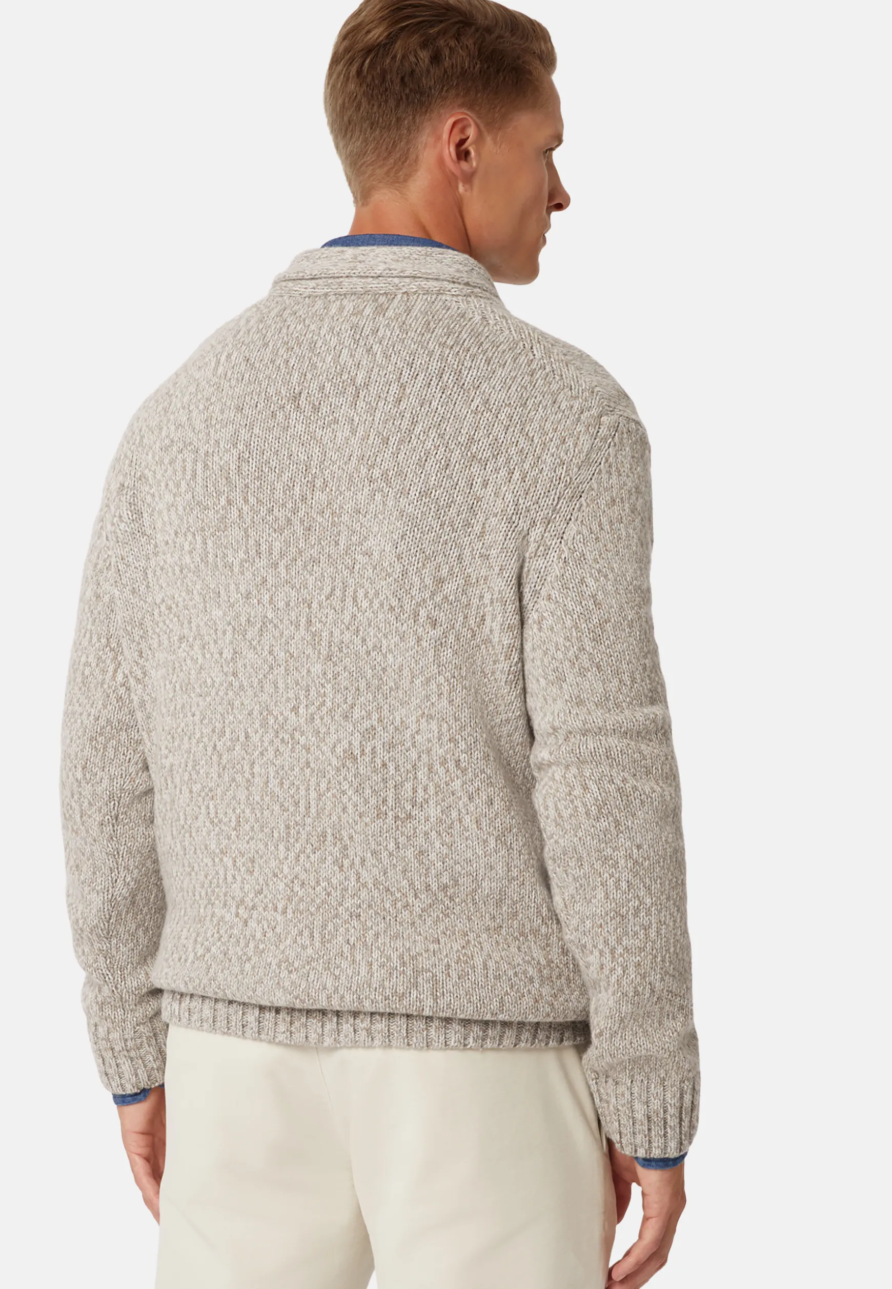 Shawl Neck Jumper in a Cashmere Blend|Boggi Milano Online