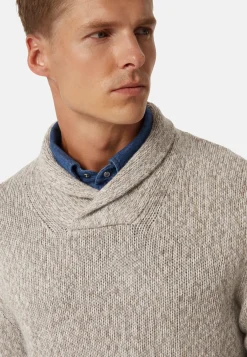 Shawl Neck Jumper in a Cashmere Blend|Boggi Milano Online