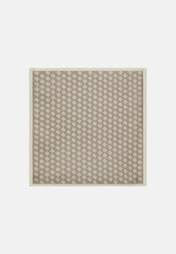 Silk Pocket Square with All-over Logo Print|Boggi Milano Flash Sale