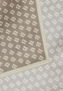 Silk Pocket Square with All-over Logo Print|Boggi Milano Flash Sale