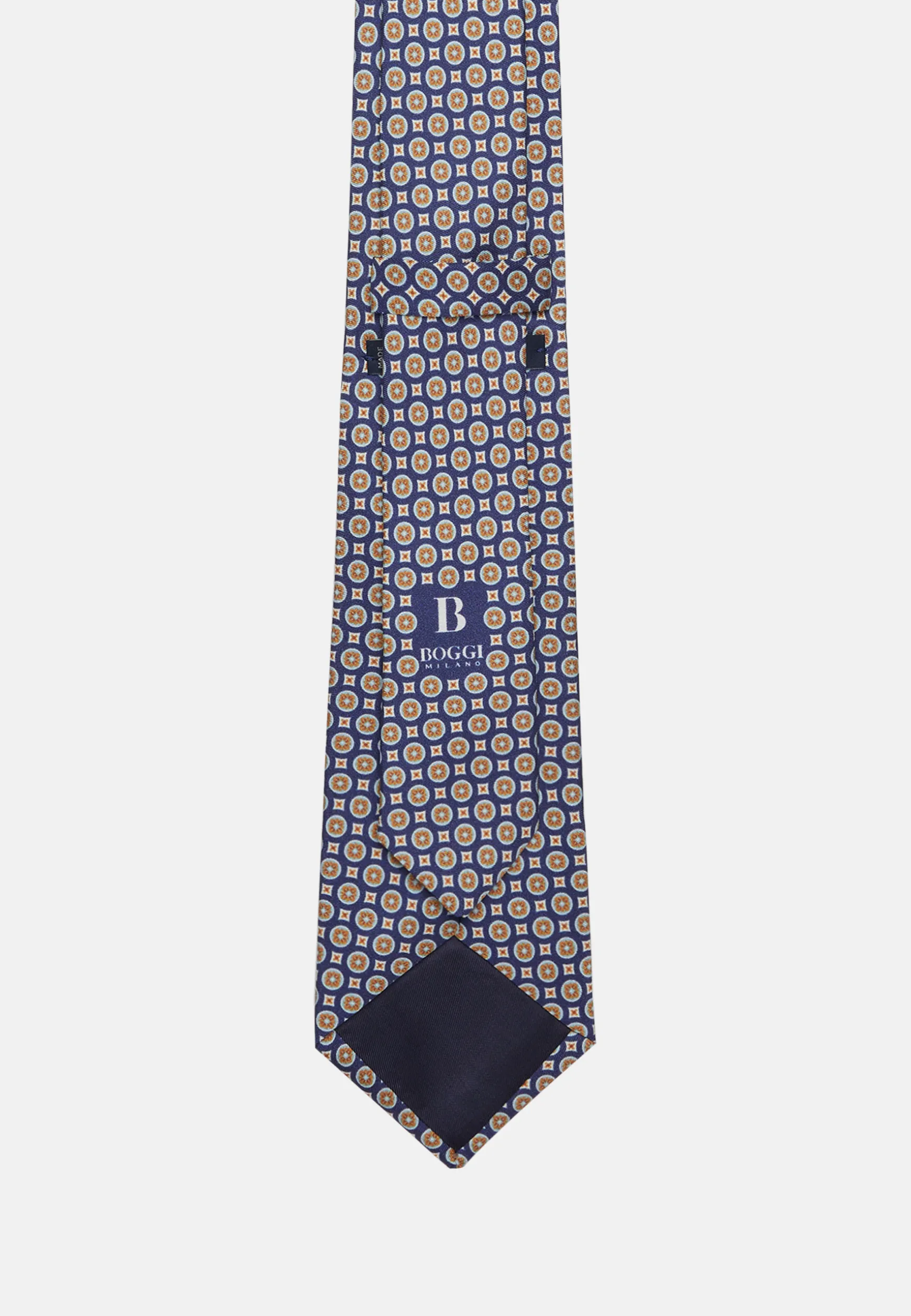 Silk Tie with Medallion Motifs|Boggi Milano Store