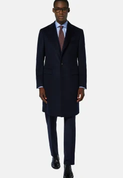 Single-Breasted Cashmere and Wool Coat|Boggi Milano Best Sale