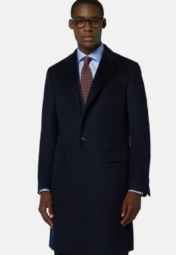 Single-Breasted Cashmere and Wool Coat|Boggi Milano Best Sale
