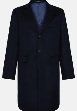 Single-Breasted Cashmere and Wool Coat|Boggi Milano Best Sale