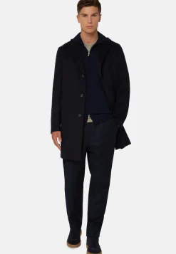 Single-breasted coat in pure cashmere|Boggi Milano Cheap