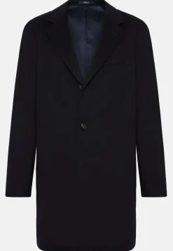 Single-breasted coat in pure cashmere|Boggi Milano Cheap