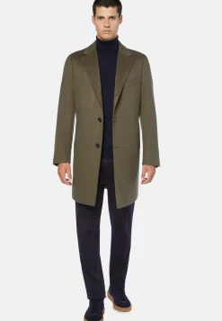 Single-breasted coat in pure cashmere.|Boggi Milano Best
