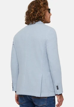 Sky Blue B-Jersey Cotton Jacket|Boggi Milano Outlet