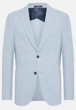 Sky Blue B-Jersey Cotton Jacket|Boggi Milano Outlet