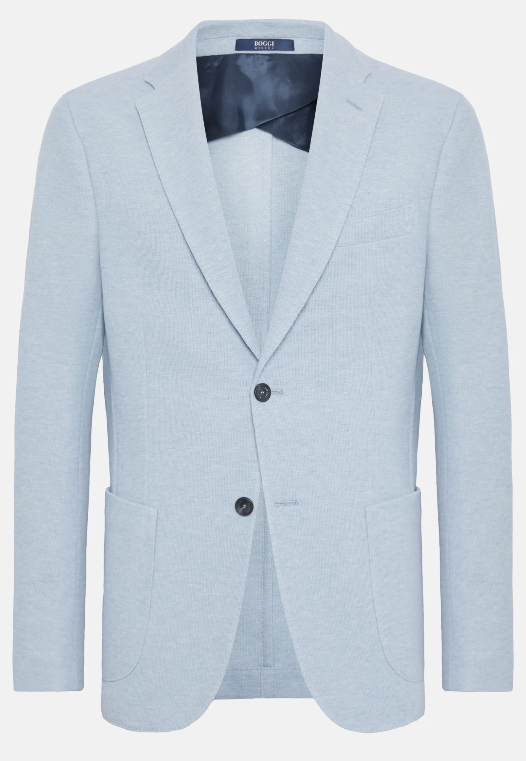 Sky Blue B-Jersey Cotton Jacket|Boggi Milano Outlet