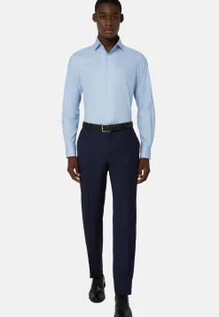 Sky Blue Cotton Dobby Shirt Regular Fit|Boggi Milano Cheap