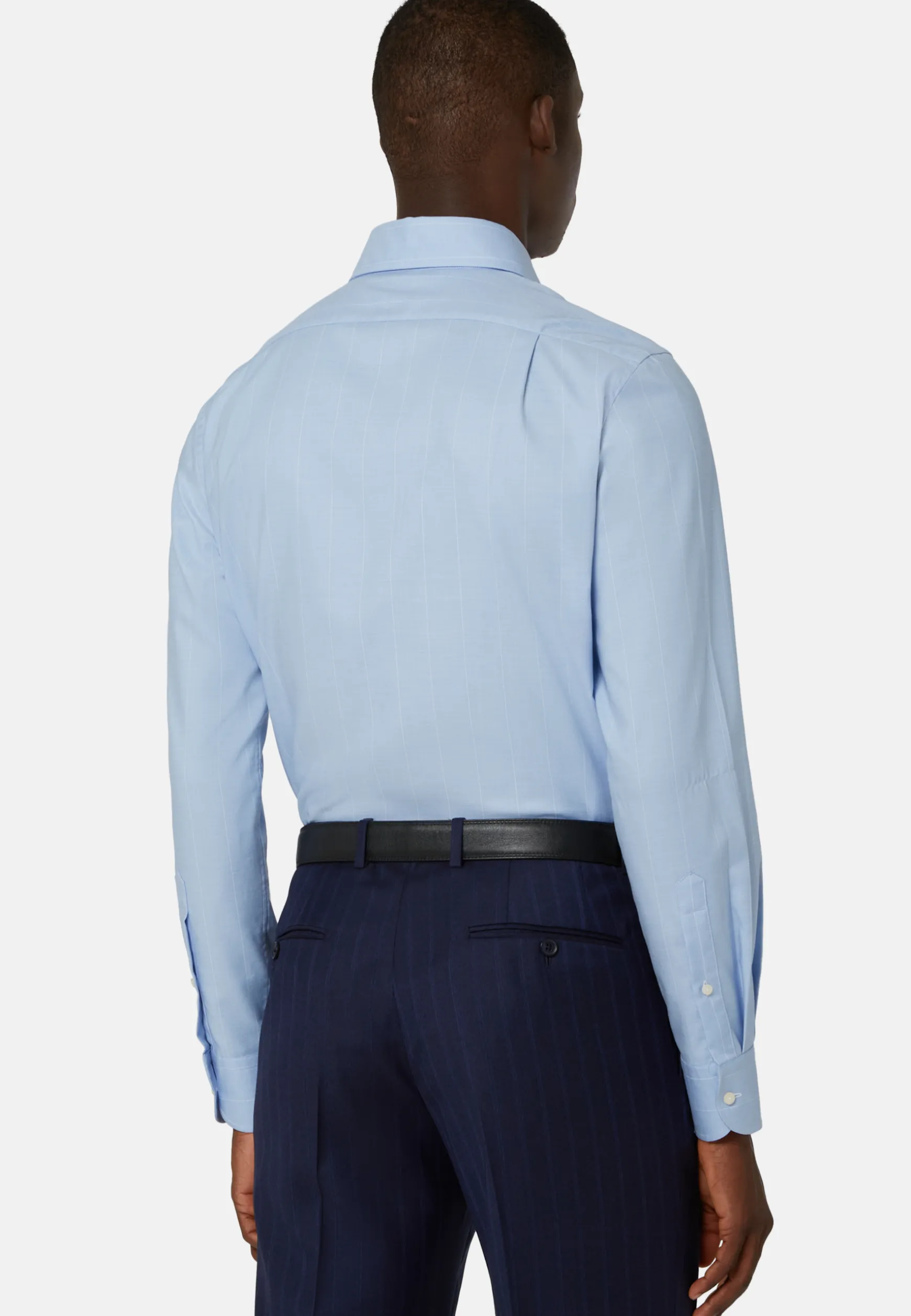 Sky Blue Cotton Dobby Shirt Regular Fit|Boggi Milano Cheap