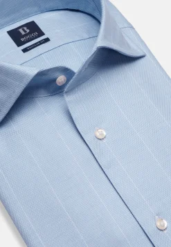 Sky Blue Cotton Dobby Shirt Regular Fit|Boggi Milano Cheap