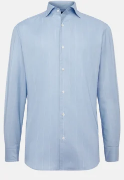 Sky Blue Cotton Dobby Shirt Regular Fit|Boggi Milano Cheap