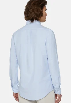 Sky Blue Shirt In Organic Oxford Cotton, Regular|Boggi Milano Outlet