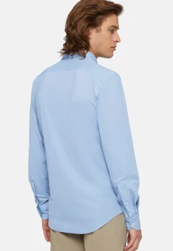 Slim Fit Blue Shirt in Stretch Nylon|Boggi Milano Outlet