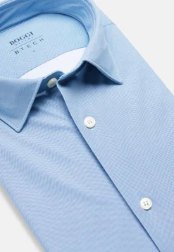 Slim Fit Blue Shirt in Stretch Nylon|Boggi Milano Outlet